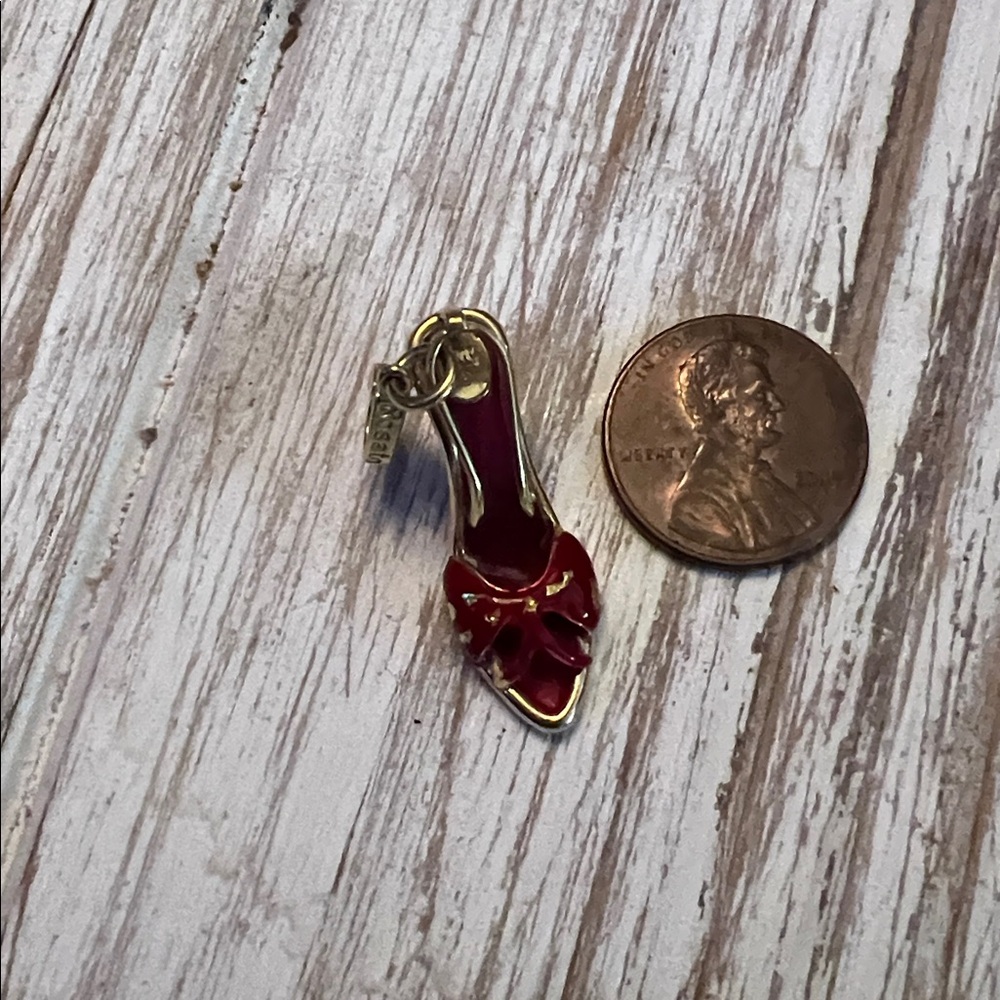 14k Rosato Enamel Shoe Charm Red Enamel - Picture 6 of 10